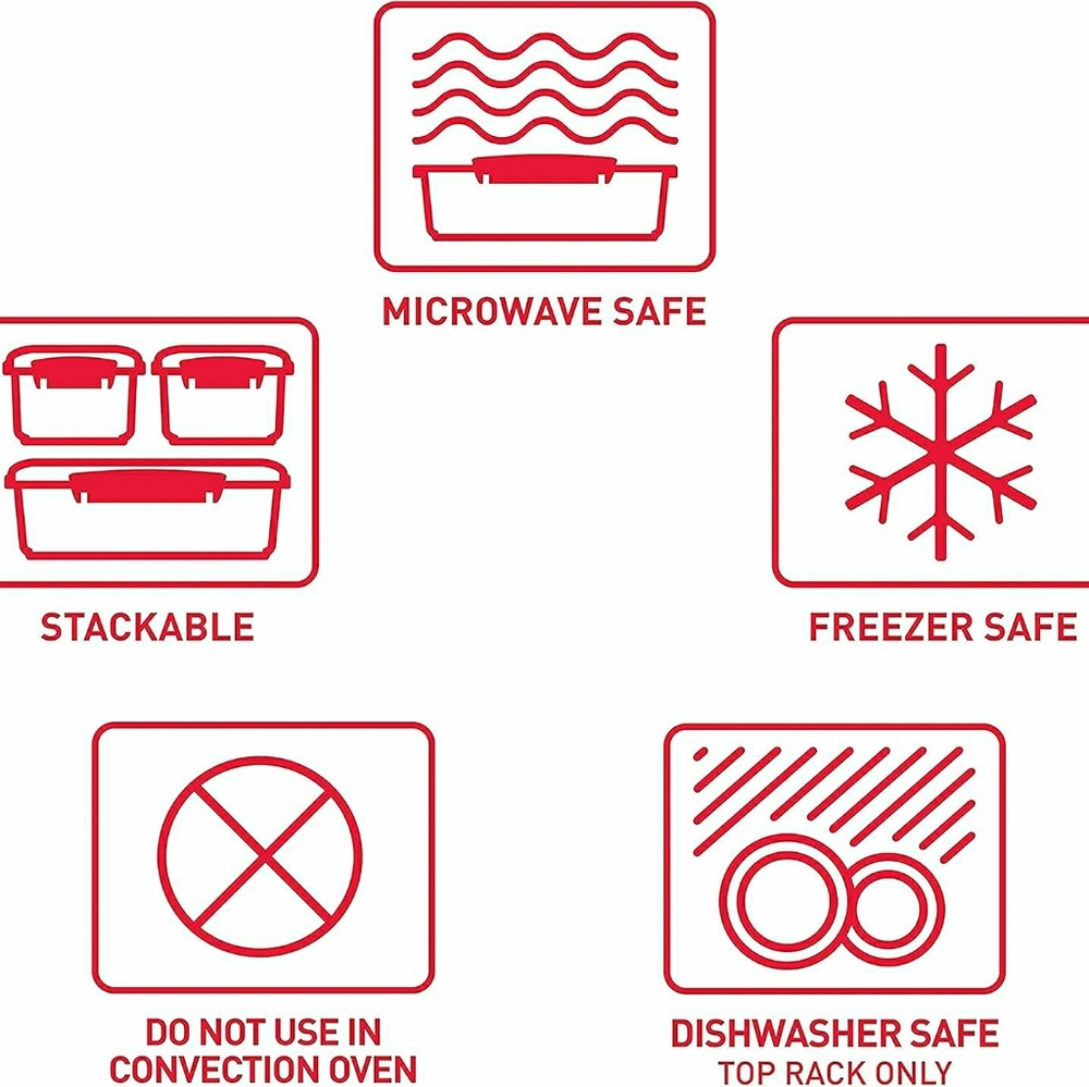 Sistema Set of 4 Microwave Noodle Bowls Red - Picture 6 of 6